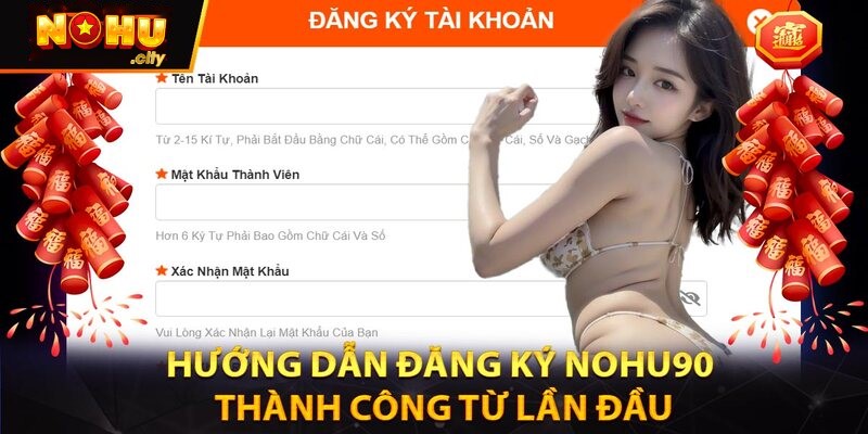 Hoàn thành các thông tin tạo tài khoản nohu