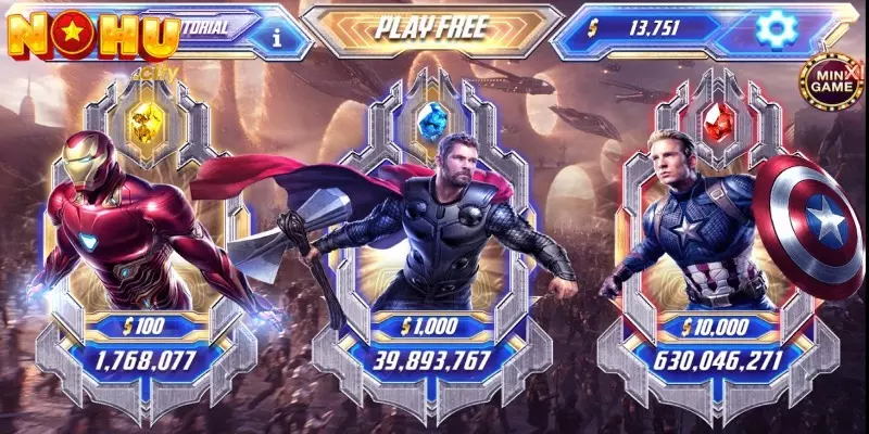 Avengers slot có 3 phòng chơi với mức cược đa dạng