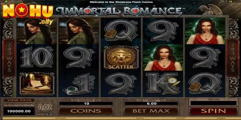 Slot game Immortal Romance có chỉ số RTP cực kỳ cao